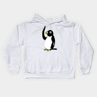 Penguin waving Kids Hoodie